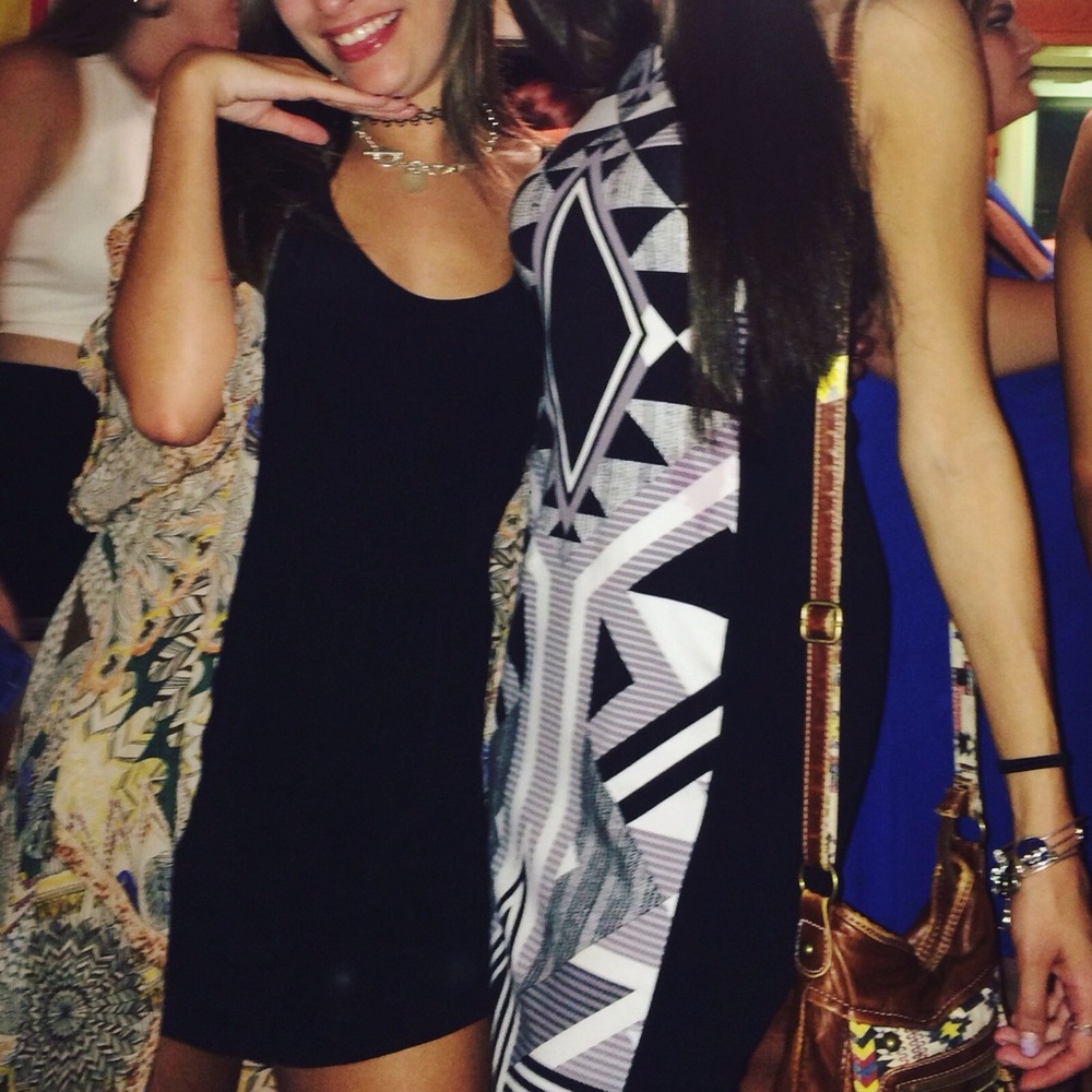 Black and white aztec dress